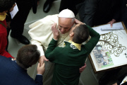 Papal audience to families, associations and institutions for the care of people with autism, The Vatican, Rome, Italy - 22 Nov 2014