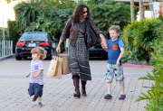 Minnie Driver's boy Henry looks happy with his new toy!
