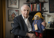 Michael Bond, the creator of Paddington Bear at home in Maida Vale, London, Britain
 - 17 Nov 2014