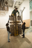 Installation of Artists Gu Wenda's 'United Nations' for the 'Post Pop: East meets West' exhibition, Saatchi Gallery, London, Britain - 23 Nov 2014
