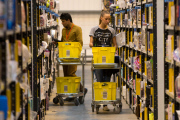 Busy Black Friday week for Amazon, Peterborough, Britain - 25 Nov 2014