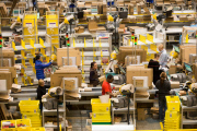 Busy Black Friday week for Amazon, Peterborough, Britain - 25 Nov 2014