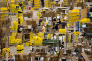 Busy Black Friday week for Amazon, Peterborough, Britain - 25 Nov 2014