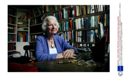 P. D.  James at home in west London photograph by David  The Independent 21/8/2008