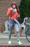 Exclusive... Michelle Rodriguez Waits For A Cab In New York 