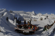 Check in, chill out! Stunning igloo hotel opens with private pools, mountain saunas and candle-lit suites ... but no running water
