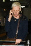 Toni Collette arrives at LAX after shaving her head for 'Miss You Already'