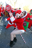Santacon walk, London, Britain - 06 Dec 2014