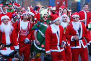 Santacon walk, London, Britain - 06 Dec 2014