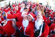 Santacon walk, London, Britain - 06 Dec 2014