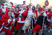 Santacon walk, London, Britain - 06 Dec 2014