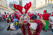 Santacon walk, London, Britain - 06 Dec 2014
