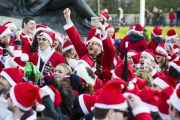 Santacon walk, London, Britain - 06 Dec 2014