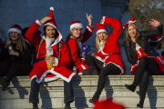 Santacon walk, London, Britain - 06 Dec 2014