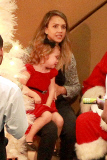 Jessica Alba comforts Haven as she cries over meeting Santa Claus
