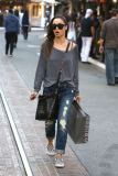 Cara Santana goes solo shopping at the Grove