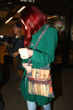 Elizabeth Jagger makes a shy arrival at LAX