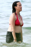 Exclusive... Alanis Morissette Takes A Dip In The Ocean  NO INTERNET USE WITHOUT PRIOR AGREEMENT 