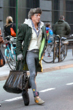 Mickey Rourke marches to the beat of his own drum after a workout in NYC