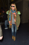 Heidi Klum shows off her monkey business at LAX **NO UK**