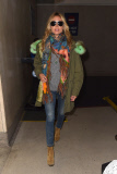 Heidi Klum shows off her monkey business at LAX **NO UK**