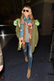 Heidi Klum shows off her monkey business at LAX **NO UK**