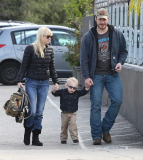 Exclusive... Anna Faris & Chris Pratt Take Son Jack To The Train Museum 