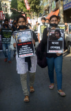 Protest against Peshawar Taliban attack, Kolkata, India - 17 Dec 2014
