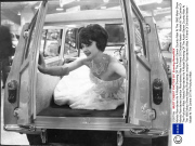 Mandy Rice-davies As A Model Showing Off The Austin Seven Country Man At The 1960 Motor Show Mandy Rice-davies (marilyn Rice-davies) Was A Friend Of Christine Keeler - Model At The Centre Of The Profumo Affair.