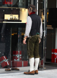 Prince Von Anhalt In His Holiday Lederhosen Christmas Shopping