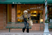 Elle Macpherson gets some Christmas shopping done in Aspen