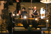 Kris Jenner and Corey Gamble arrive at Lance Bass' wedding