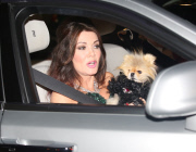 Lisa Vanderpump and her dog at Lance Bass's wedding