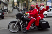 Motorcycle Santas, Rome, Italy - 20 Dec 2014