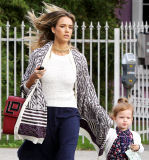Jessica Alba and Haven hit ballet class
