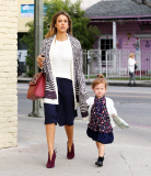 Jessica Alba and Haven hit ballet class
