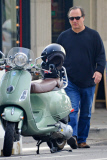*EXCLUSIVE* Jim Belushi and his daughter cruise on a Vespa while shopping