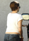 *EXCLUSIVE* Kristen Stewarts shows her back dimples after shopping