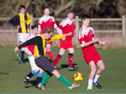 Christmas Eve football match at Castle Rising, Norfolk, Britain - 24 Dec 2014