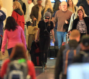 Emma Roberts by herself at LAX