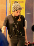 Emma Roberts by herself at LAX