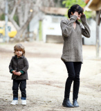 EXC - SELMA BLAIR AT GRIFITH PARK WITH HER SON