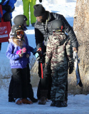 Seal Takes His Kids Skiing At Mammoth Mountain 