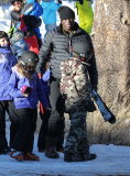 Seal Takes His Kids Skiing At Mammoth Mountain 