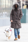 Jennifer Connelly  starts her birthday off with a walk with her dog