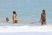 *EXCLUSIVE* Kate Moss and Naomi Campbell pair up for a BFF beach holiday in Brazil **Must Call For Pricing** 