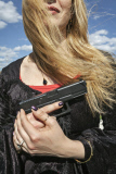 Photo series of women with guns in America, Texas, America, Apr 2012