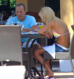Exclusive... Skinny Tara Reid Relaxing Poolside With Her Boyfriend 