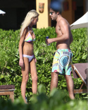 Exclusive... Skinny Tara Reid Relaxing Poolside With Her Boyfriend 