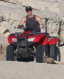 Exclusive... Justin Theroux & John Krasinski Ride ATV'S On The Beach In Cabo 